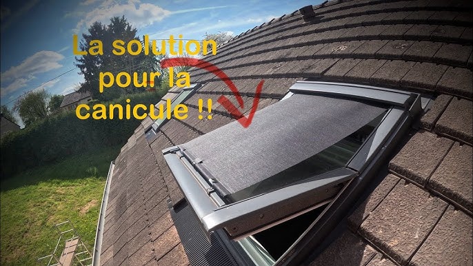 Store anti-chaleur Velux : avis et efficacité réelle 6 Vue extérieure d'un Velux équipé d'un store pare-soleil extérieur (MHL/MSL).