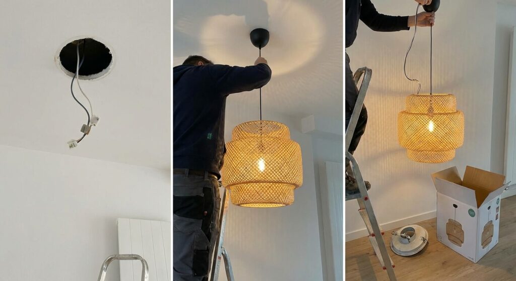 Remplacer un spot encastré par une suspension