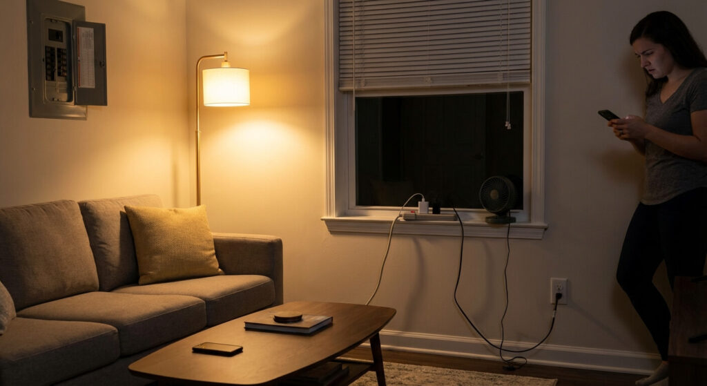 Lumière marche mais pas les prises