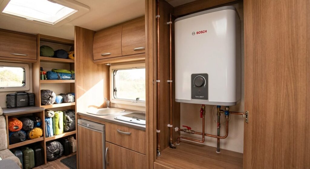 chauffe-eau Bosch dans un mobil-home