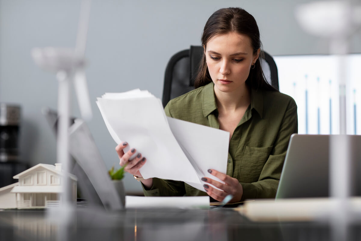 Diagnostiqueur immobilier certifié réalisant un audit énergétique et un DPE dans un logement.