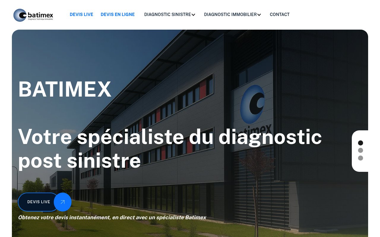 Quels sont les meilleurs diagnostiqueurs immobiliers en France en 2026 ? 5 Apercu du site Batimex
