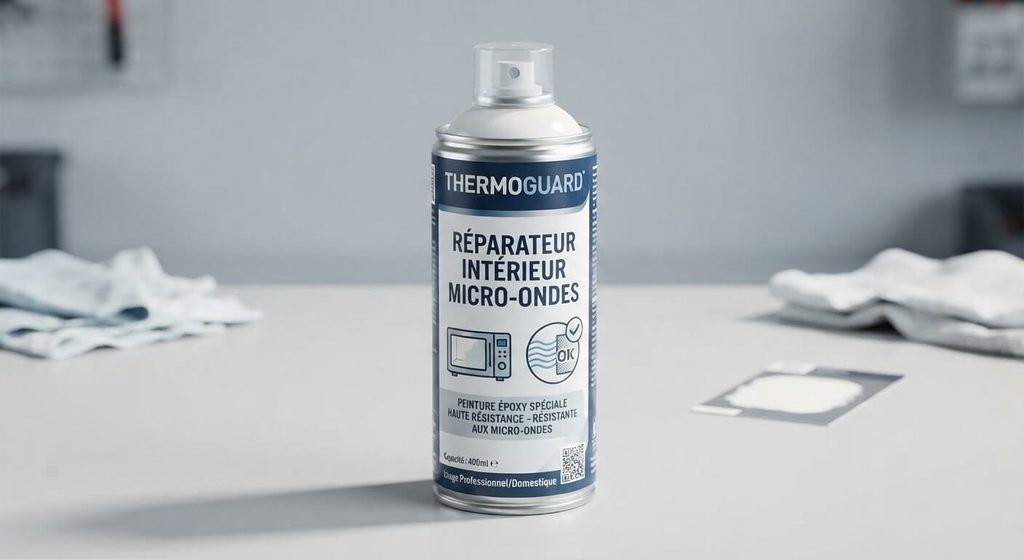 Peinture intérieure de micro-ondes qui s'écaille : risques, santé et réparation 4 Aérosol de peinture spéciale pour intérieur de micro-ondes résistant aux ondes.