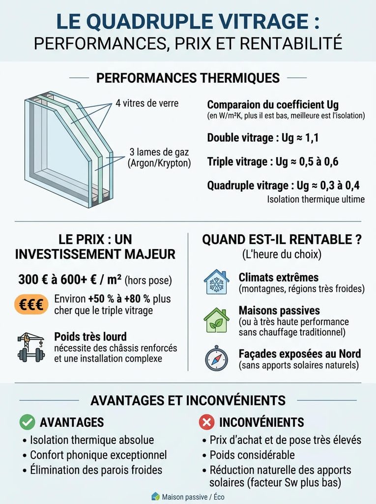Quadruple vitrage : performances, limites et cas où il est utile 4